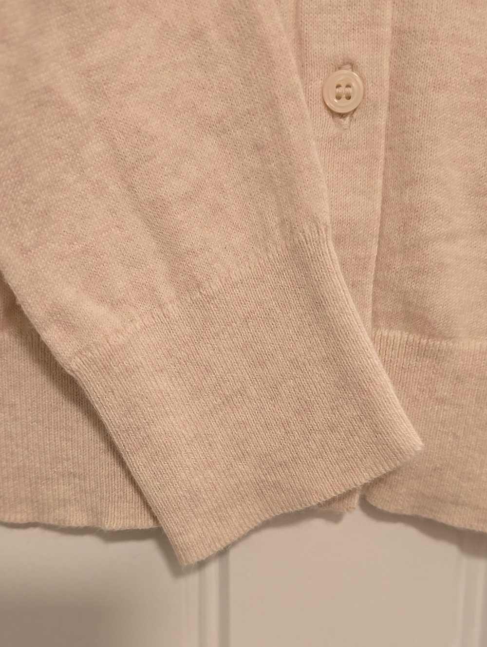 J. Crew Beige Button-Front Classic cotton cardigan sweater - Picture 4 of 5
